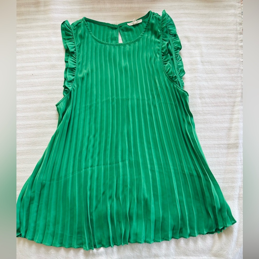 Maurices Vibrant Green Ruffle Sleeve Blouse